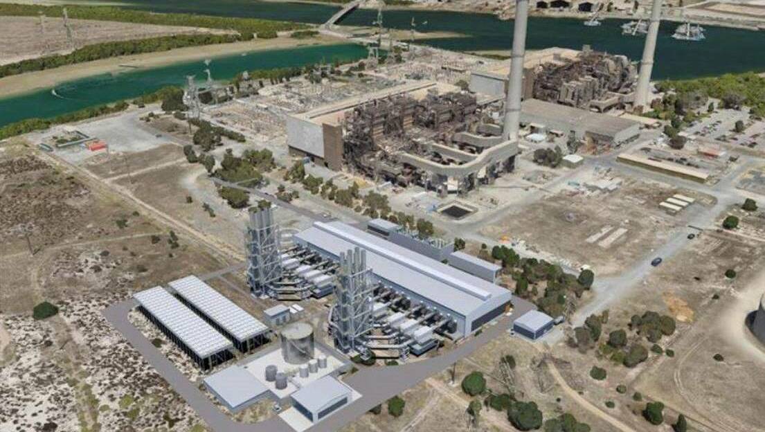 An artist's impression of AGL's proposed 250 megawatt Newcastle gas-fired Power Station at Tomago.
