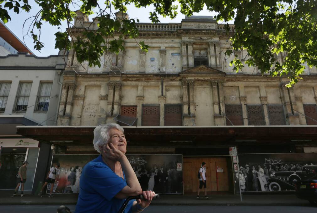 Thanks for the memories: Margaret Oaten outside the Victoria Theatre. She recalls a vibrant theatre scene in the middle of a bustling city centre. Picture: Simone DePeak