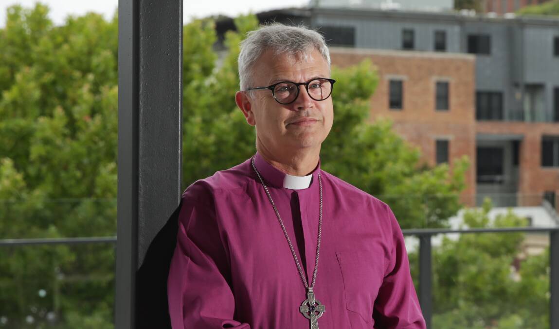 Apology: Anglican Bishop of Newcastle Peter Stuart said the church would work with police to bring sexual assault perpetrators to justice. 