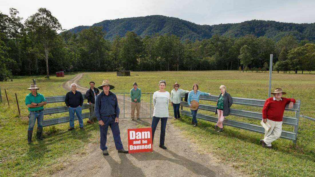 No way: Upper Chichester residents opposed to a new Lower Hunter dam. A new dam would flood most of the Chichester Valley. Picture: Max Mason-Hubers