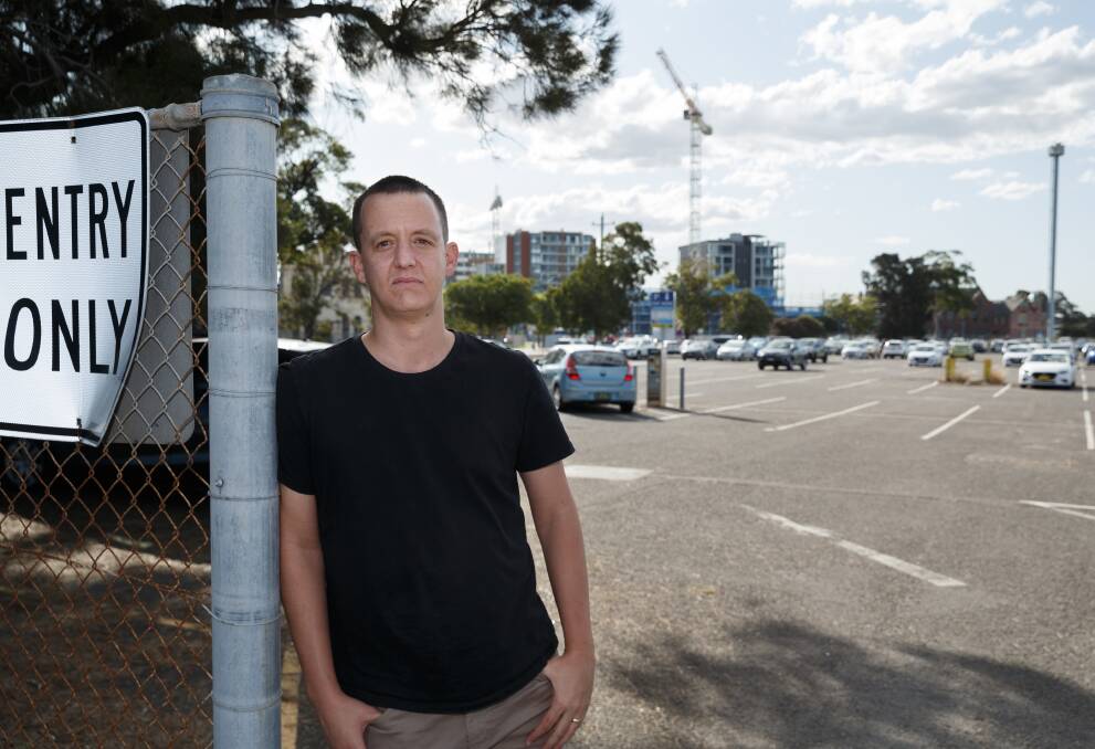 Taking matters into his own hands: Sean Standen has just leased a car park for $300 a month Picture: Max Mason-Hubers