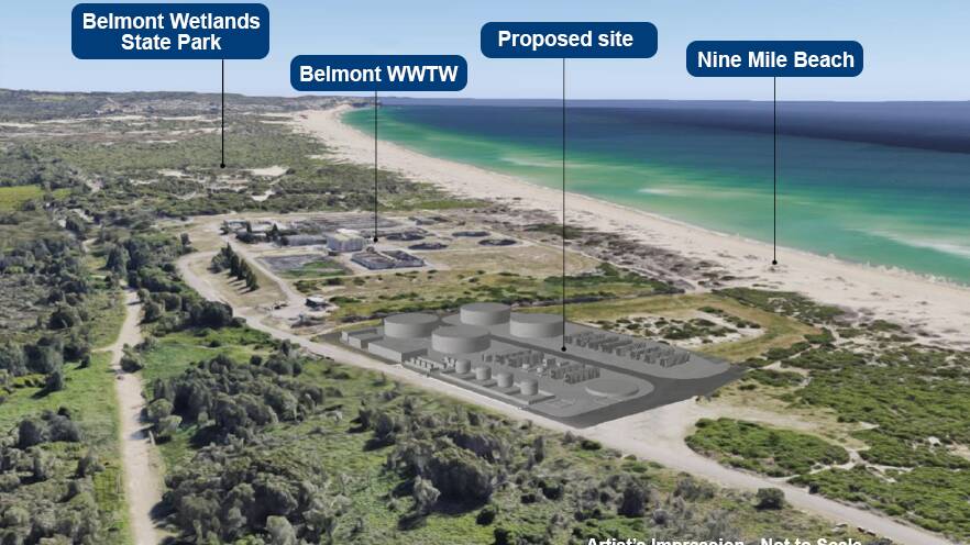 Back up plan: An artist's impression of the proposed Belmont desalination plan. 