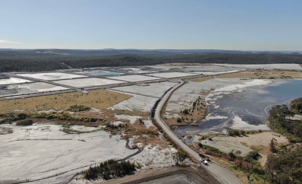 The coal ash dam near the Eraring power station. Picture: Hunter Community Environment Centre.