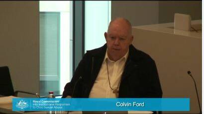 Colvin Ford giving evidence on day three of the commission in Newcastle.