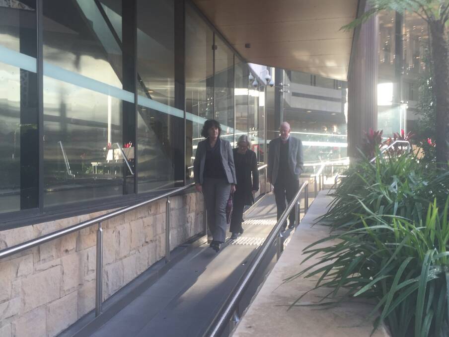 Former Bishop Richard Appleby leaving the courthouse after he was cross-examined on day three of the royal commission in Newcastle.