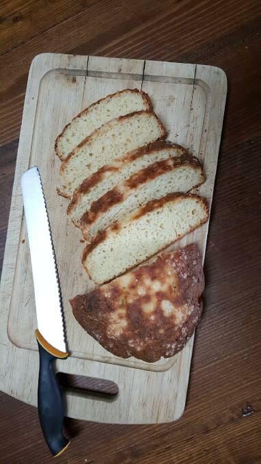 TASTES BETTER: This no-knead bread was made in the Corbett camp oven.