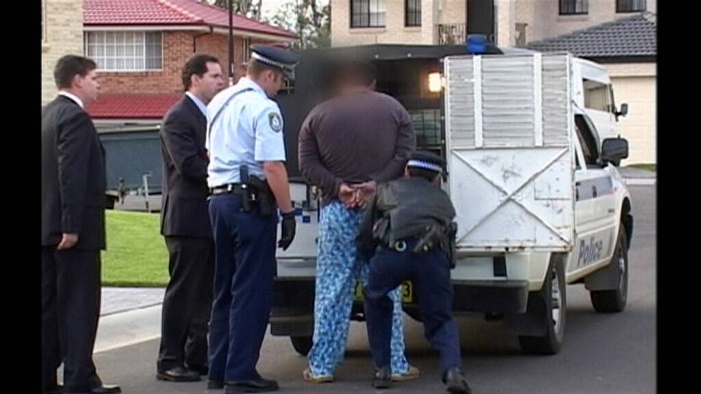 Adnan "Eddie" Darwiche when he was arrested in 2003. Picture courtesy Channel Seven.