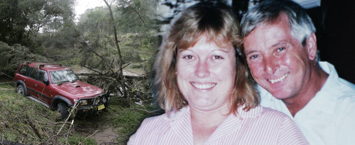 WASHED AWAY: Linda and Bob Jones were killed after their four-wheel-drive was washed off a bridge near Clarence Town. Picture: Peter Stoop.