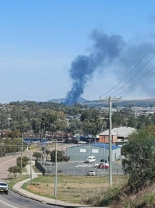 The view of the smoke from the Muswellbrook area. Picture from Facebook