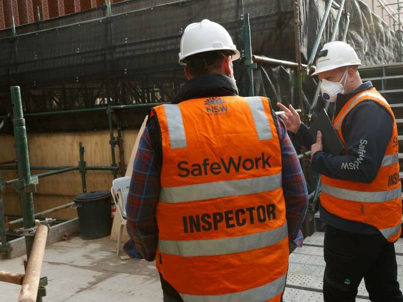SafeWork NSW inspectors will meet with NSW workplace safety minister Sophie Cotsis on Wednesday. File picture