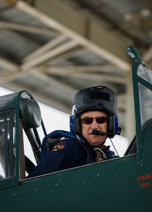 Squadron Leader Richard Brougham, call sign Broomy, prepares for take off. Picture by Department of Defence