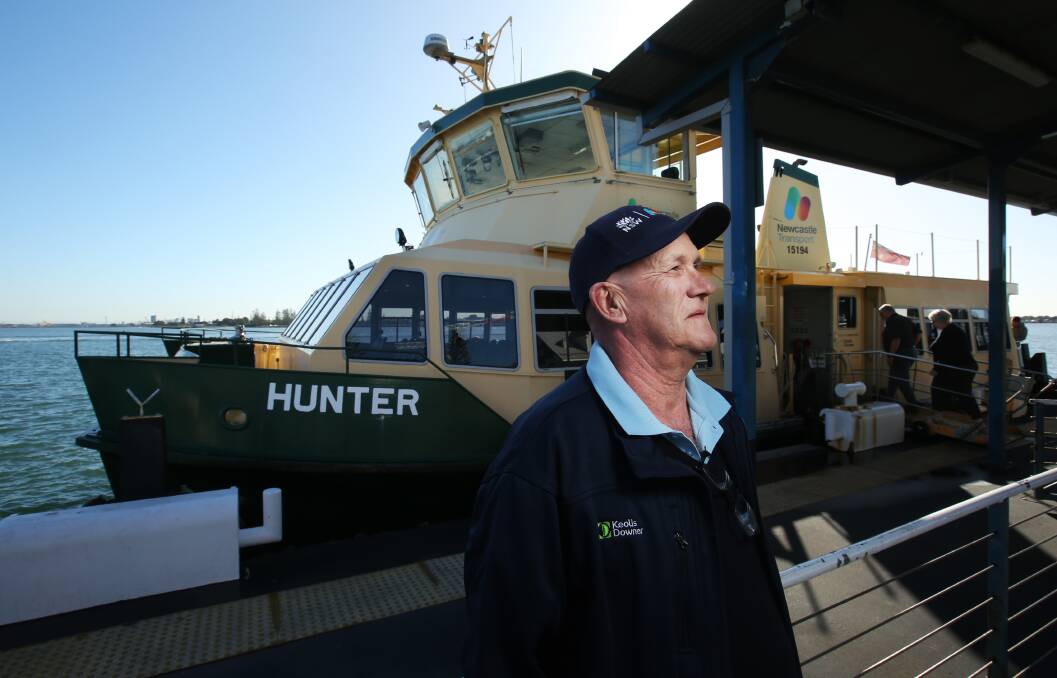 Newcastle ferry master David Greentree has seen it all in his years on the water. Pictures by Simone de Peak