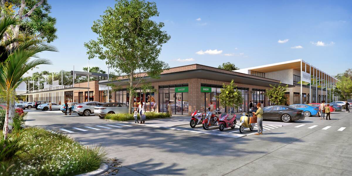 Renders of the Watagan Park shopping village. Pictures supplied