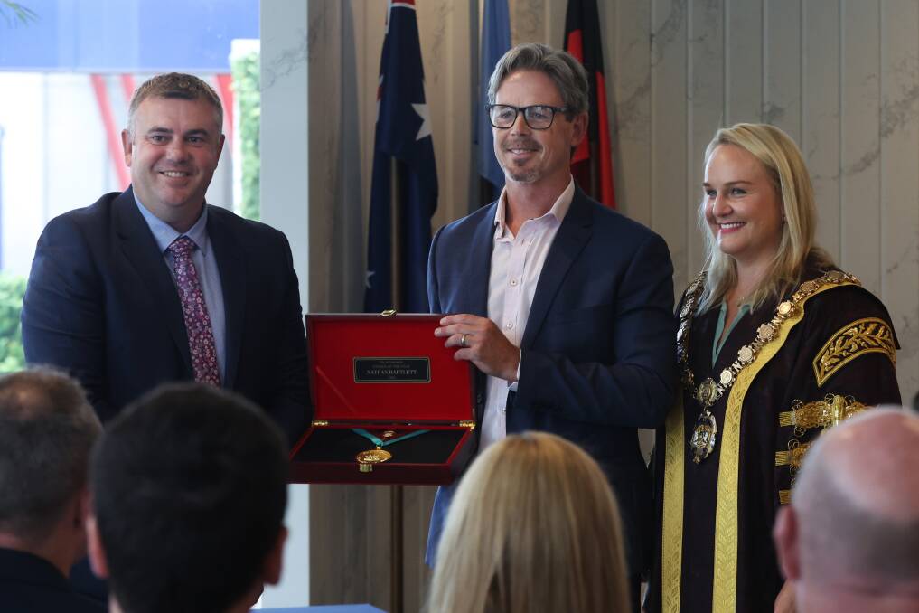 Professor Nathan Bartlett was awarded Citizen of the Year 2024 on January 22. Picture by Simone de Peak