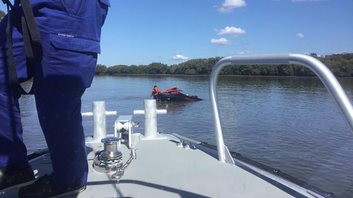 A jet ski driver was towed from the Hunter River at Hexham late last month. Picture supplied