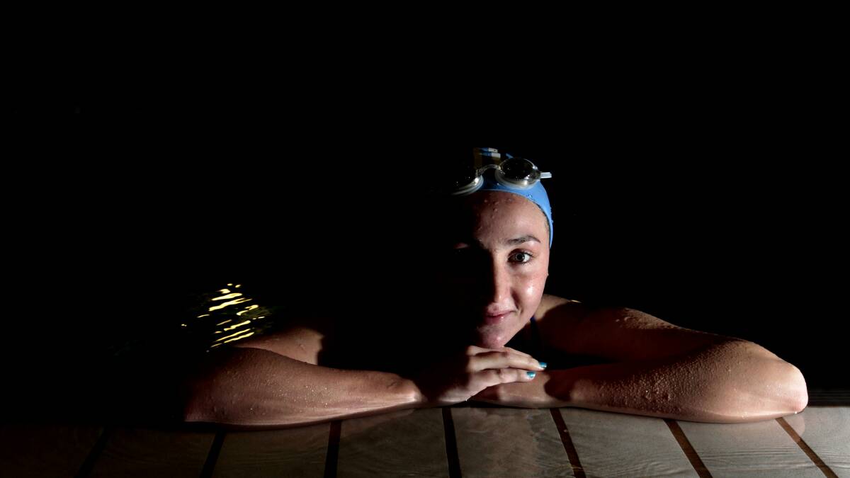 EXPERIENCE: Australian representative Meg Bailey, pictured at age 16, in 2013, will provide advice to promising local swimmers on how to balance school and training. Picture: Jonathan Carroll