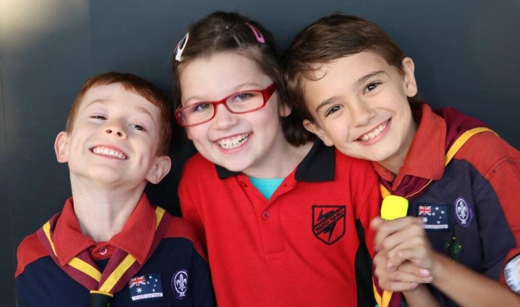 ALL SMILES: These Wangi Joey Scouts were rapt to learn that they'd be scoring some camping gear. Picture: Supplied