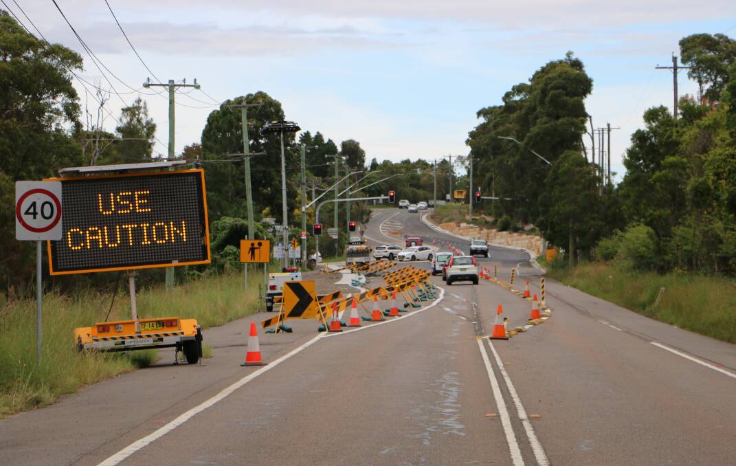 INTERSECTION: Road works continue at the junction of Macquarie Street and Fishery Point Road. Work is expected to be completed "in the coming months" the RMS said.