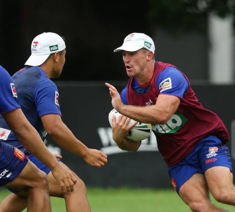 Disappointed: A slight pec strain cost Newcastle Knights fullback Connor Watson any change of playing for the Indigenous All-Stars against the New Zealand Maoris in Melbourne tonight. Picture: Jonathan Carroll. 