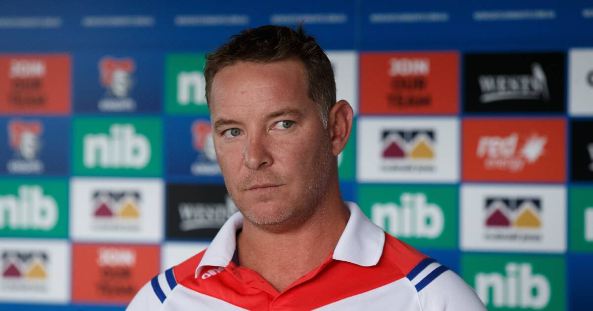 Devastated: Knights coach Adam O'Brien was "gutted" by his side's performance against the Warriors with his reaction to the defeat after the game hurting the players more than anything, according to pack leader David Klemmer. Picture: Jonathan Carroll.