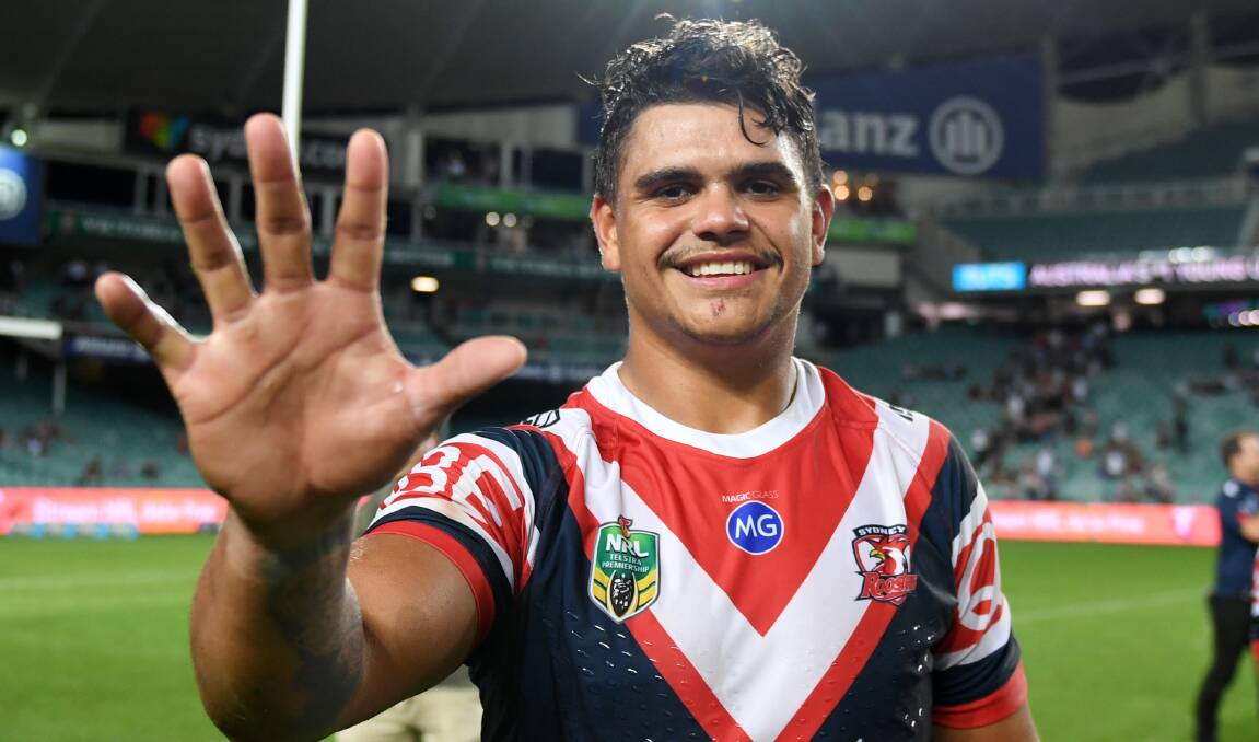 Bad miss: Taree's Lathrell Mitchell trialed with Newcastle as a 15-year-old but was overlooked before eventually landing at the Sydney Roosters. It will go down as one of the Knights worst recruitment decisions. Picture: Greg Porteous/NRL Photos. 
