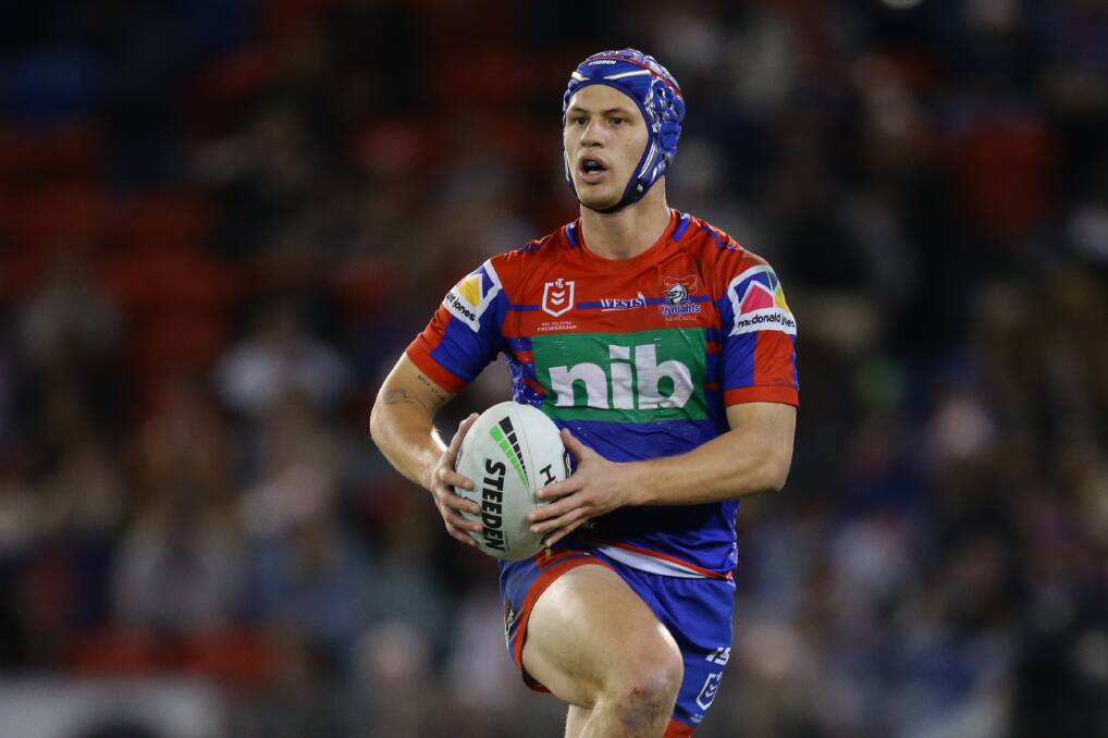 On the move: Star Newcastle Knights fullback Kalyn Ponga has severed ties with his manager Wayde Rushton. Picture: Jonathan Carroll.