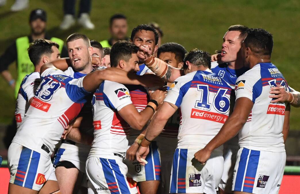 Knights embrace at fulltime