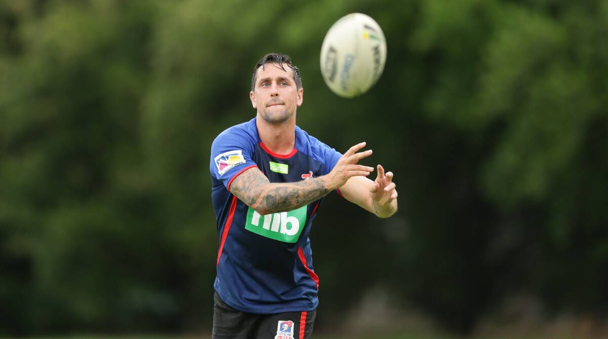 Main man: Knights skipper Mitchell Pearce was below his best against the Bulldogs and admits he and his side still needs to find a consistent steely edge to take into every game if they are to feature at the pointy end of the season. Picture: Jonathan Carroll