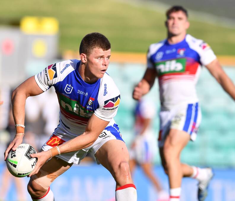 Long haul: Injured Knights hooker Jayden Brailey says he is facing a nine month stint on the sidelines following knee surgery but hasn't completely given up hope of returning this year. Picture: NRL Photos.