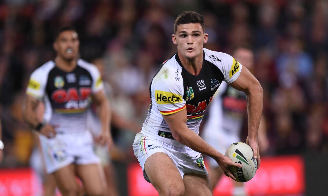 Big loss: He scored 34 points in Penrith's 54-10 drubbing of the Knights in last season's final round so leading playmaker Nathan Cleary will be a big out for the Panthers when the Knights chase some revenge at Campbelltown Stadium on Sunday week. Picture: NRL Photos. 