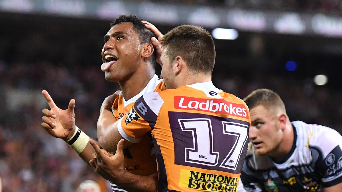 In demand: Gun Brisbane Broncos forward Tevita Pangai Jnr is being pursued by several NRL clubs but is tipped to remain at the Broncos next season. Picture: AAP.