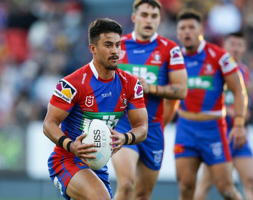 Competition: Leading Knights tryscorer Enari Tuala is taking nothing for granted despite signing a new two year deal. Picture: Jonathan Carroll.