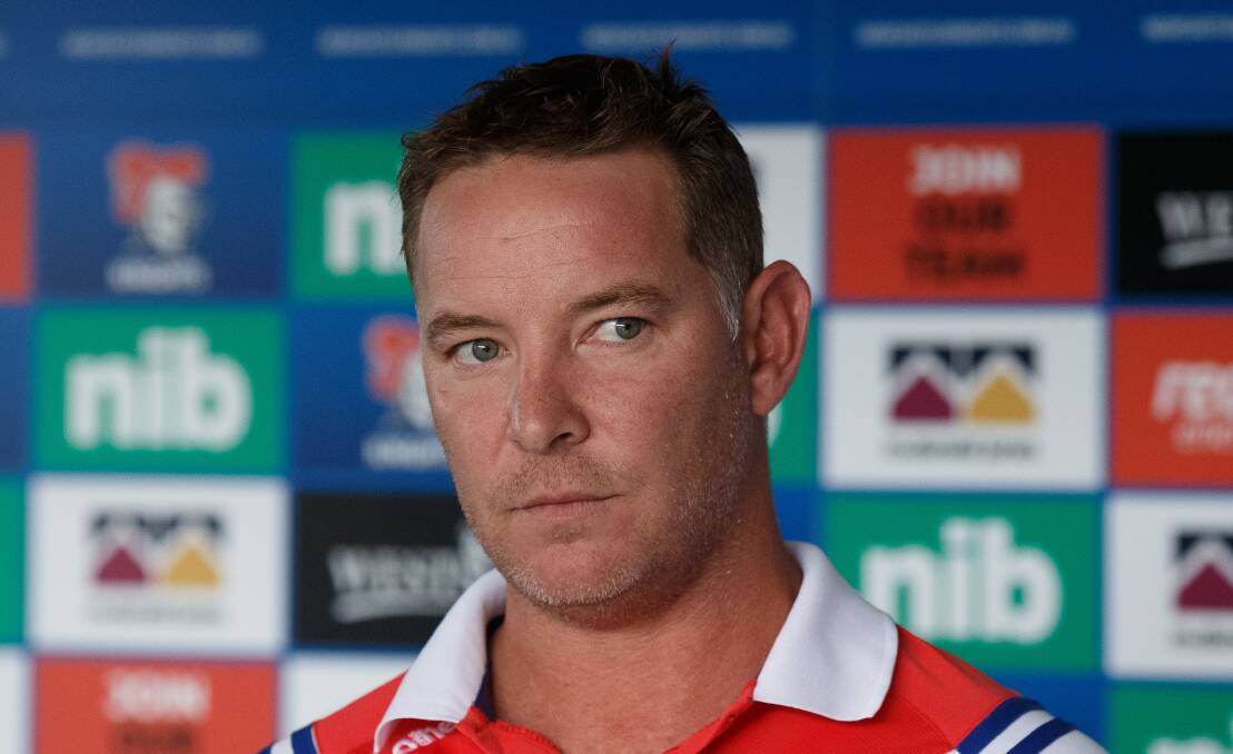 Future settled: Knights coach Adam O'Brien has four seasons to deliver the club's third premiership after signing an extended contract that will take him out until the end of 2024.