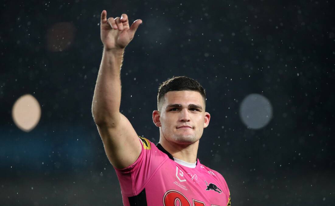 Yardstick: Nathan Cleary's Penrith Panthers have won nine straight games to lead the competition and have shown the sort of consistency of performance from week-to-week the Knights must strive for to become a top four side and among the competition's elite teams. Picture: Getty Images.