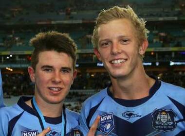 Jock Madden and Phoenix Crossland after playing for NSW Under 16's.