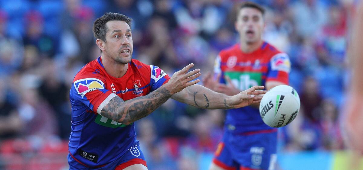 Priority: Mitchell Pearce is being strongly tipped for an Origin recall but says his sole focus is on leading the Knights to a win over the Storm.