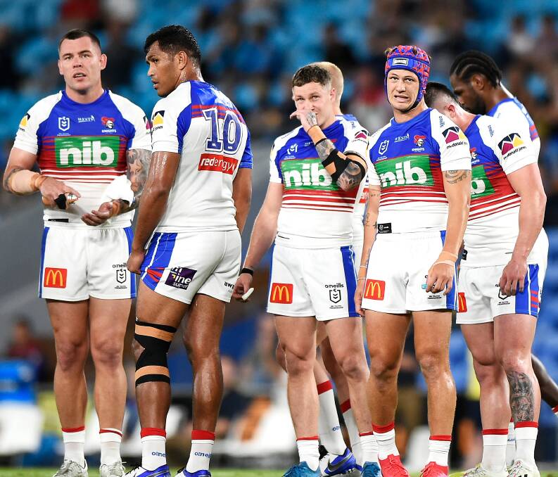 Last chance: Knights coach Adam O'Brien has called on his players to redeem themselves against Souths on Sunday. Picture: Getty Images.