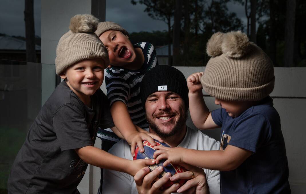 David Klemmer with sons Cooper, Jaxon and David.