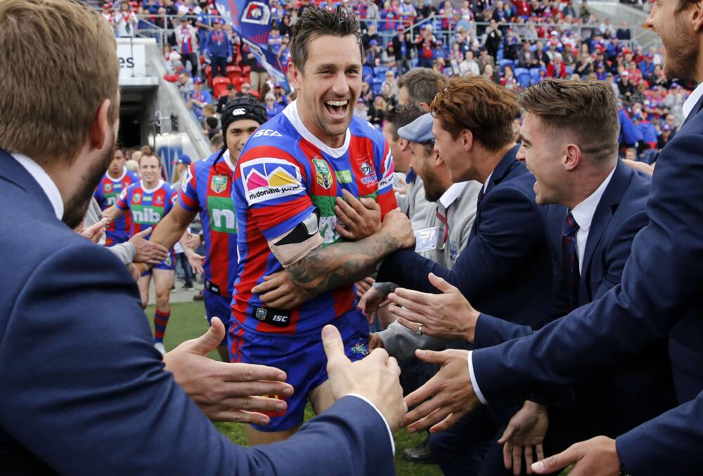 Loving it: Mitchell Pearce made a huge impact in his first season at the Knights.