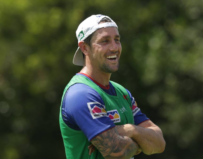 In Brown we trust: Knights stars Mitchell Pearce [pictured] and Kalyn Ponga have both credited coach Nathan Brown for bringing the best out of them last season and say they are looking to perform even better this season. Picture: Simone De Peak.
