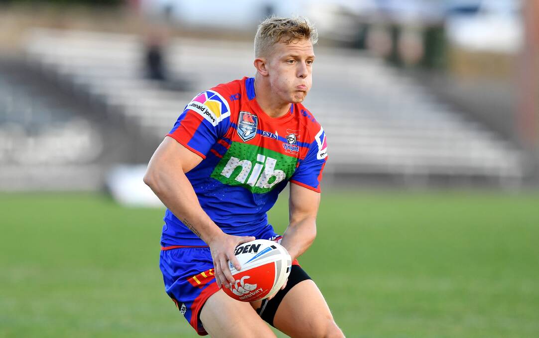 He's ready: Knights skipper Mitchell Pearce is confident teenage debutant Phoenix Crossland will handle the pressure against the Warriors.