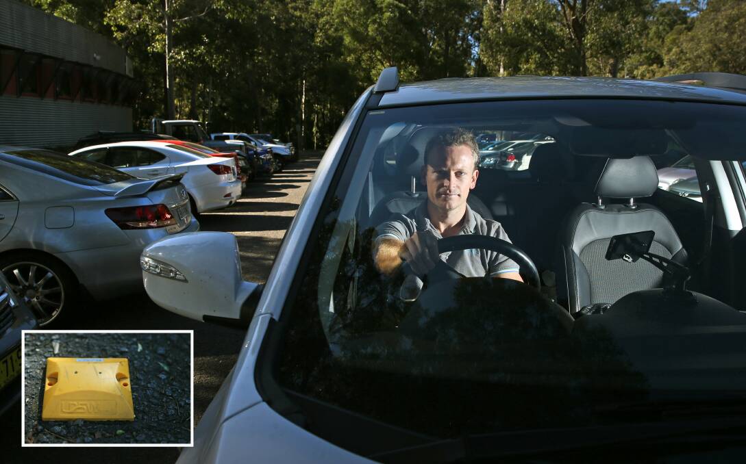 Driving change: Heath Raftery's start-up Newie Ventures is trialling a smart parking solution at the University of Newcastle. Picture: Marina Neil. 