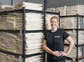Expanding: Spewy founder Jo Hardie at her Dungog warehouse. Picture: Carly Skinner Photography