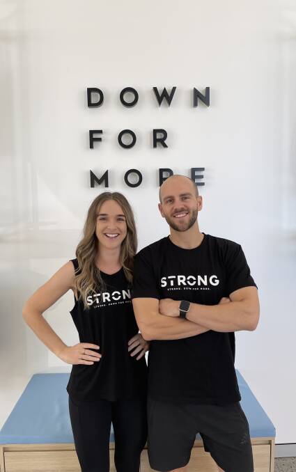 Fitness goals: Jake Harris and Lily Barnett are opening Strong Pilates in Newcastle. Picture: Supplied