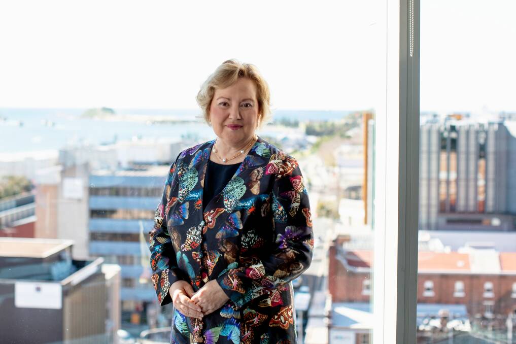 New role: Former Westpac executive Bernadette Inglis on her first day at the helm of Newcastle Permanent