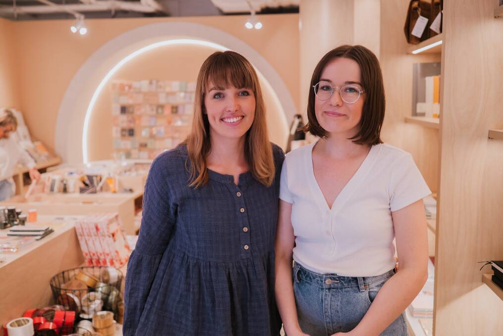 Stationery enthuisasts: Honest Paper co-founders Bella Cauchi, left, and Gabi Graham. 