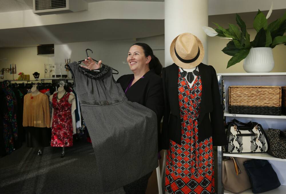 Tranforming lives: Shari Bonnette at the Broadmeadow showroom of Dress For Success. Picture: Simone De Peak 
