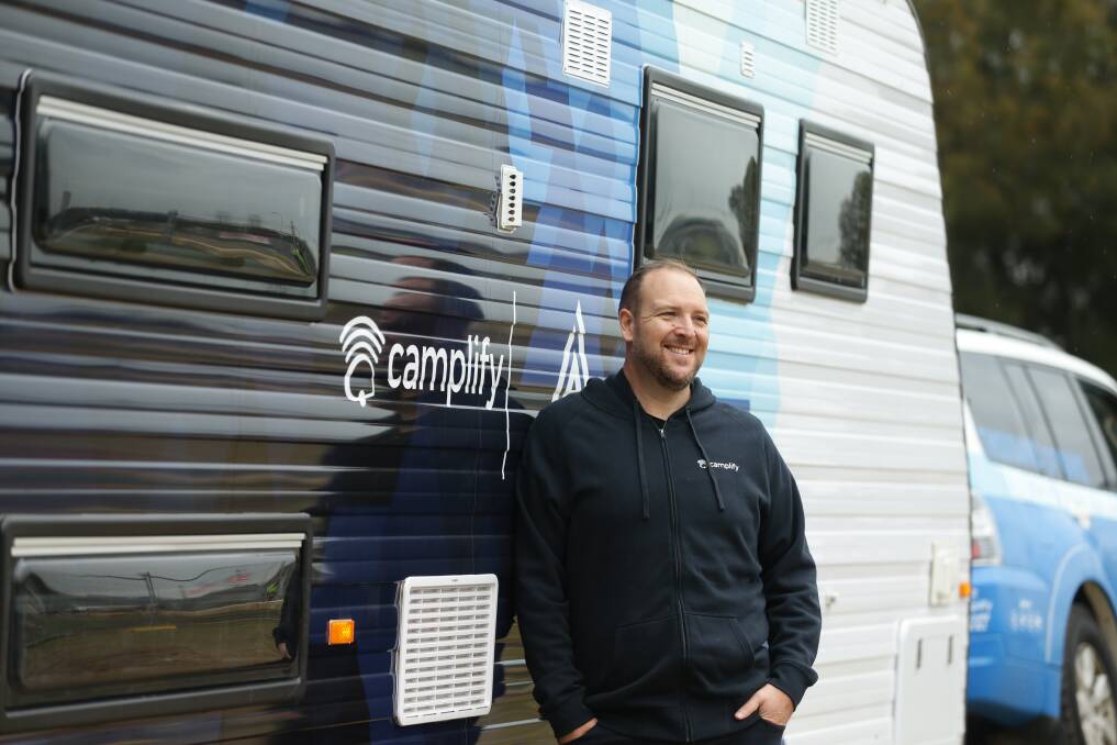 Quite the trip: "Newcastle people have always supported us in our journey, and we're really grateful for that," says Camplify founder Justin Hales. Picture: Jonathan Carroll