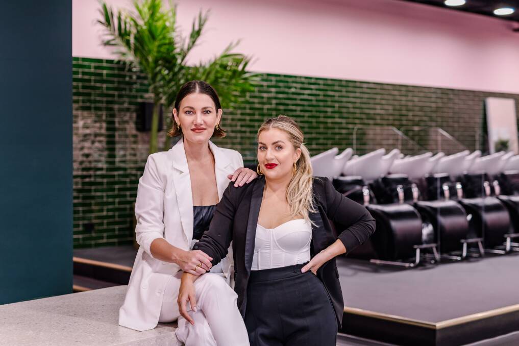 "When you build up the industry, it builds everyone up," says Shag Hair's Alana WIlliamson, left, with business partner Grace Kelly. 