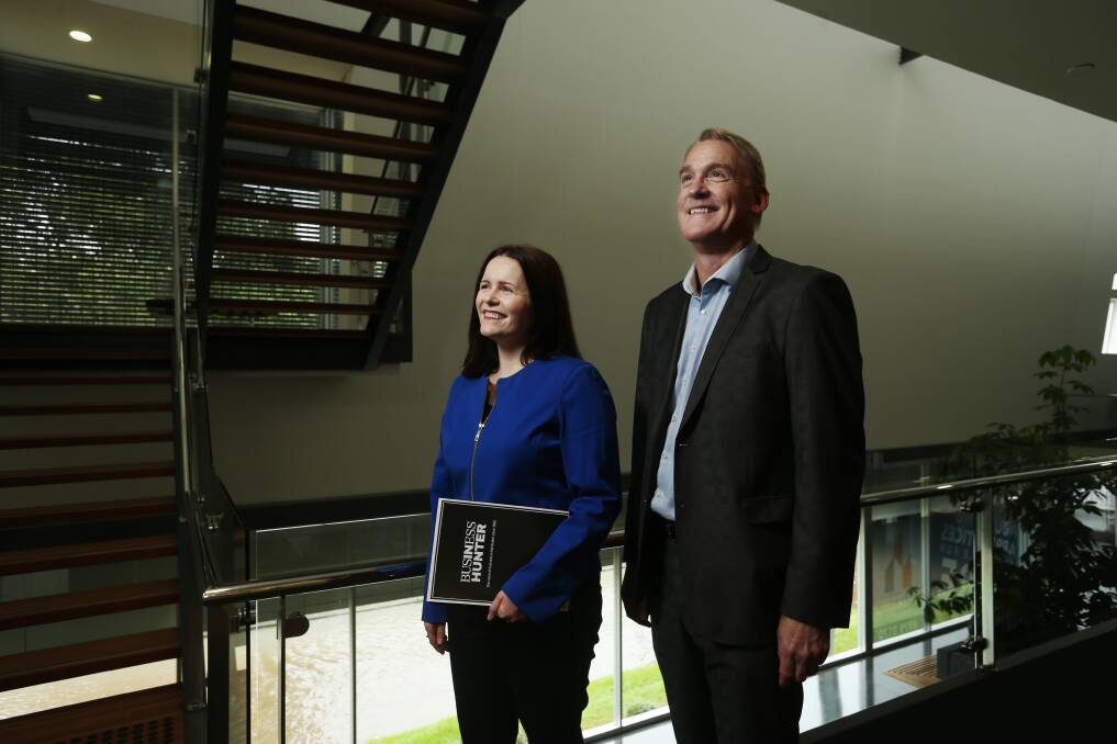 Future proofing: Business Hunter chief executive Bob Hawes and senior vice president Lauren Eyles. Picture: Simone de Peak